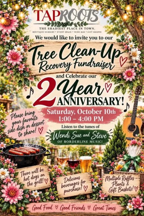 Taproots Tree Clean-Up Recovery Fundraiser & 2 Year Anniversary
