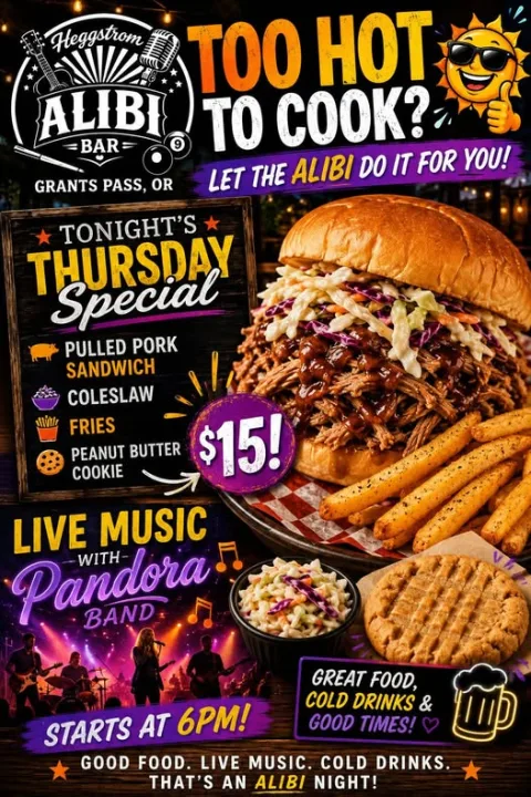 Too Hot to Cook? Alibi Bar Thursday Special