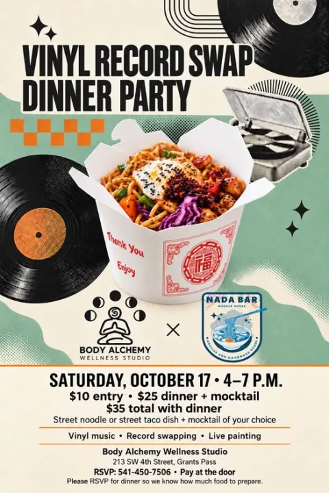 Vinyl Record Swap Dinner Party